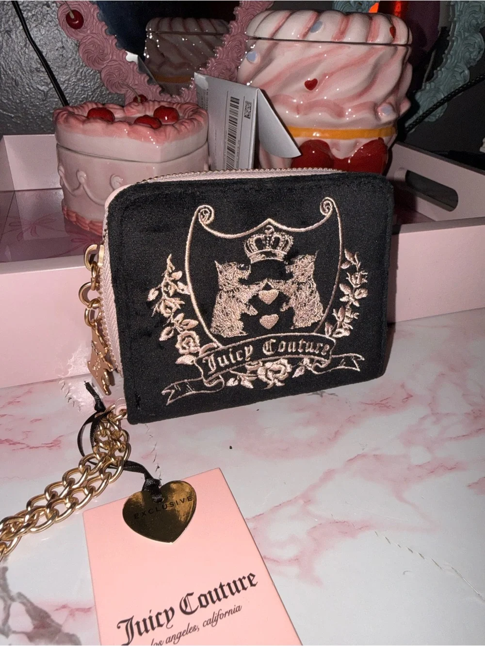 Juicy Couture “New Love Chapter” Small ZA with Back ID Organizer in Liquorice